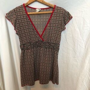 Teenie Weenie blouse red/black Medium